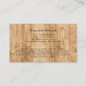 Moderne handmatige handmatige vormgeving — Carpent Visitekaartje (Achterkant)