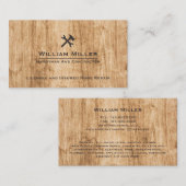 Moderne handmatige handmatige vormgeving — Carpent Visitekaartje (Voorkant / Achterkant)