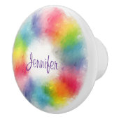 Moderne handmatige, kleurrijke Sjabloon voor hands Keramische Knop (Rechts)