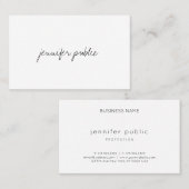 Moderne handmatige Sjabloon handschrift Profession Visitekaartje (Voorkant / Achterkant)