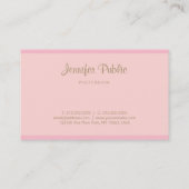 Moderne handmatige Sjabloon tekst handschrift Eleg Visitekaartje (Achterkant)