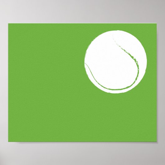 Moderne, handmatige Tennis ball Art - 1 van 6 Poster (Voorkant)