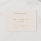 Moderne handmatige, uiterst minimalistische Sjablo Visitekaartje (Achterkant)