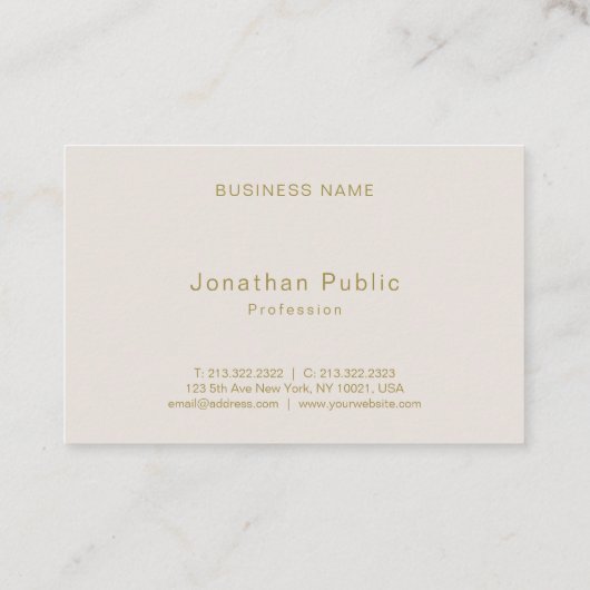 Moderne handmatige, uiterst minimalistische Sjablo Visitekaartje (Achterkant)