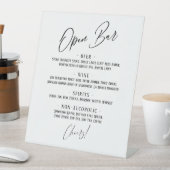 Moderne handschrifkopballen Eenvoudig Open Bar Men Reclamebord Met Voetstuk (Insitu)