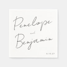 Moderne handschrift Black en White Wedding