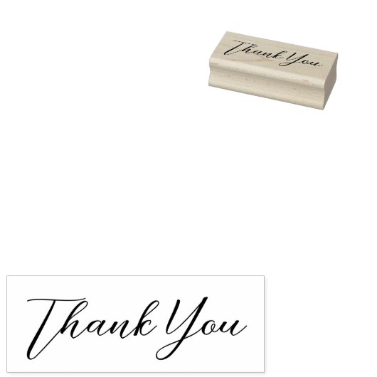 Moderne handschrift Dank u script Rubberstempel (Gestempeld)