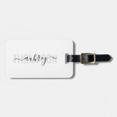 Moderne handschrift kalligrafie naam eenvoudig bagagelabel (Voorkant horizontaal)