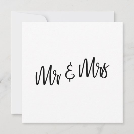 Moderne handschrift Minimalist We zijn getrouwd! Kaart (Achterkant)