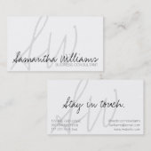 Moderne handschrift professionele Visitekaartjes (Voorkant / Achterkant)