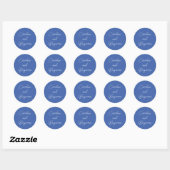 Moderne handschrift script bruiloft naam Frans bla Ronde Sticker (Vel)