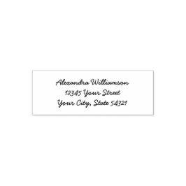 Moderne handschrift Script Name Address DIY Zelfinktende Stempel