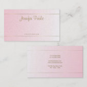 Moderne handschrift tekst kalligrafie glamour visitekaartje (Voorkant / Achterkant)