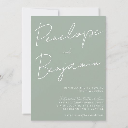 Moderne handschriftafdrukstok kaart (Voorkant)