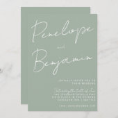 Moderne handschriftafdrukstok kaart (Voorkant / Achterkant)