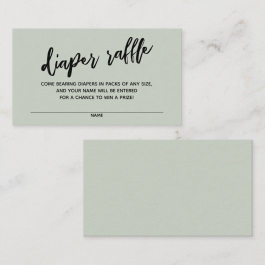 Moderne handschriftenkaartsleuf informatiekaartje (Voorkant / Achterkant)