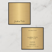 Moderne handschriftentekst Glamor Gold Chic Vierkante Visitekaartje (Voorkant / Achterkant)
