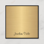 Moderne handschriftentekst Glamor Gold Chic Vierkante Visitekaartje (Voorkant)