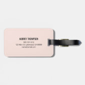 Moderne handschriftherkalligrafie Naam Eenvoudig Bagagelabel (Achterkant horizontaal)