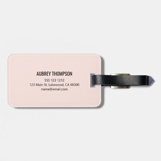 Moderne handschriftherkalligrafie Naam Eenvoudig Bagagelabel (Achterkant horizontaal)