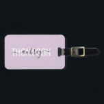 Moderne handschriftherkalligrafie Naam Eenvoudig Bagagelabel<br><div class="desc">Moderne doopvont die met handschriftelkalligrafie wordt gecombineerd.</div>