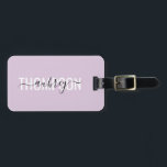 Moderne handschriftherkalligrafie Naam Eenvoudig Bagagelabel<br><div class="desc">Moderne doopvont die met handschriftelkalligrafie wordt gecombineerd.</div>