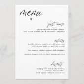 Moderne, handschrifthermisch hoorbaar menu Eenvoud (Voorkant)