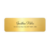 Moderne handscript kalligrafie Faux Gold Elegant Etiket (Voorkant)