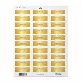 Moderne handscript kalligrafie Faux Gold Elegant Etiket (Full Sheet)