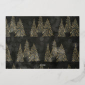 Moderne handtekening | Horizontale foto Folie Feestdagenkaart (Achterkant)