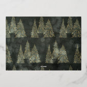 Moderne handtekening | Horizontale foto Folie Feestdagenkaart (Achterkant)