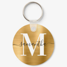 Moderne handtekening Monogram Gold Foil