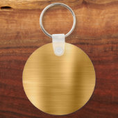 Moderne handtekening Monogram Gold Foil Sleutelhanger (Achterkant)