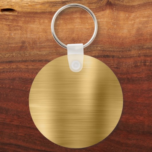 Moderne handtekening Monogram Gold Foil Sleutelhanger (Achterkant)