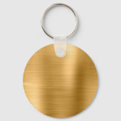 Moderne handtekening Monogram Gold Foil Sleutelhanger (Achterkant)