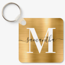 Moderne handtekening Monogram Gold Foil