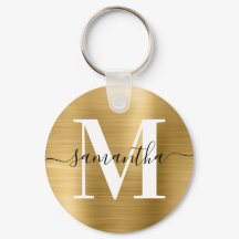 Moderne handtekening monogram goud folie