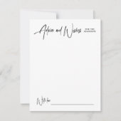 Moderne handtekening script afstudeeradvies & wens notitiekaartje (Voorkant)
