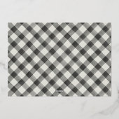 Moderne handtekening script Happy Thanksgiving Fot Folie Feestdagenkaart (Achterkant)