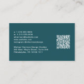 Moderne handtekening script QR-code professioneel  Visitekaartje (Achterkant)