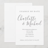 Moderne handtekening Uitgesteld datum wijzigen Kaart (Voorkant / Achterkant)