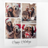 Moderne handtekening | Zwart-wit Multi Foto Drieluik Wenskaart (Binnenzijde eerst)