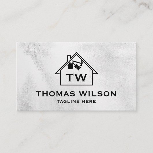 Moderne handyman Carpenter Tools Busin Visitekaartje (Voorkant)