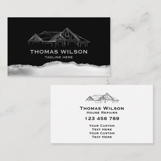 Moderne handyman Carpenter Tools Busin Visitekaartje (Voorkant / Achterkant)