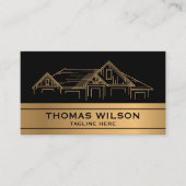 Moderne Handyman Carpenter Tools Gold-constructie Visitekaartje (Voorkant)