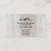 Moderne handyman Carpenter Tools Wood Visitekaartje (Achterkant)