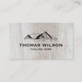 Moderne handyman Carpenter Tools Wood Visitekaartje (Voorkant)