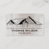 Moderne handyman Carpenter Tools Wood Visitekaartje (Voorkant)