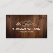 Moderne handyman Carpenter Tools Wood Visitekaartje (Voorkant)
