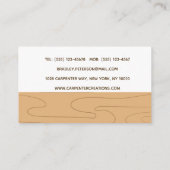 Moderne handyman Carpenter Tools Wood Visitekaartje (Achterkant)